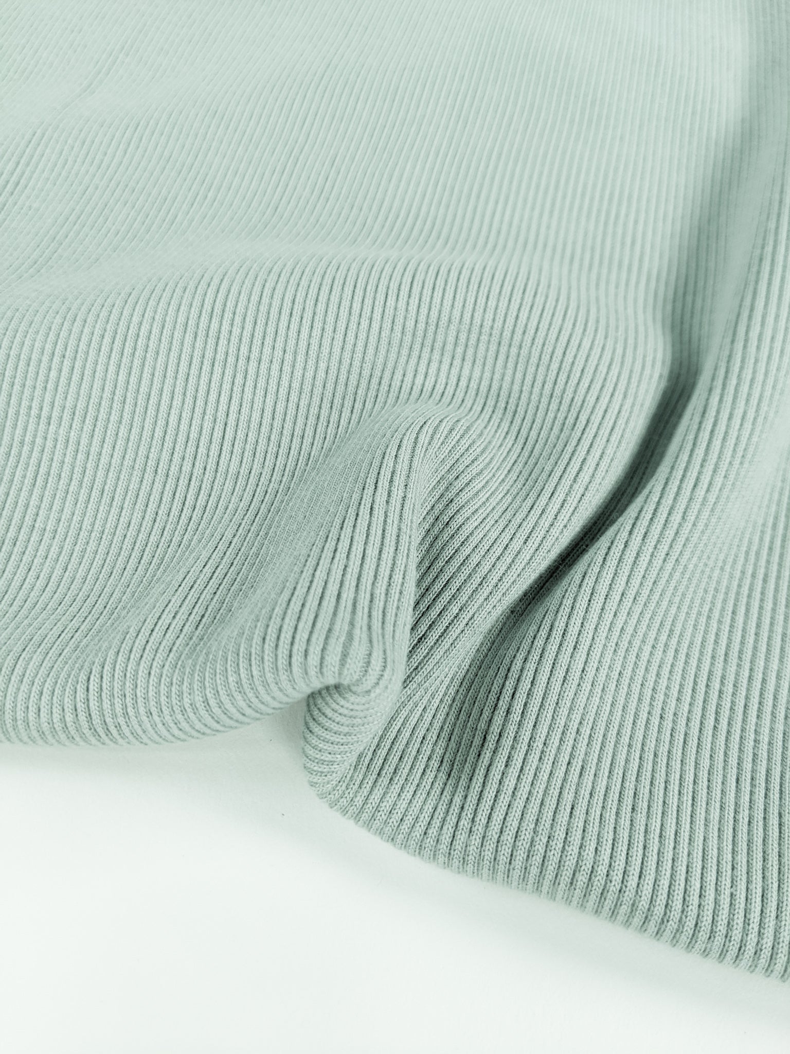 Bamboo & Cotton Sweatshirt Fleece Coordinating Ribbing - Misty