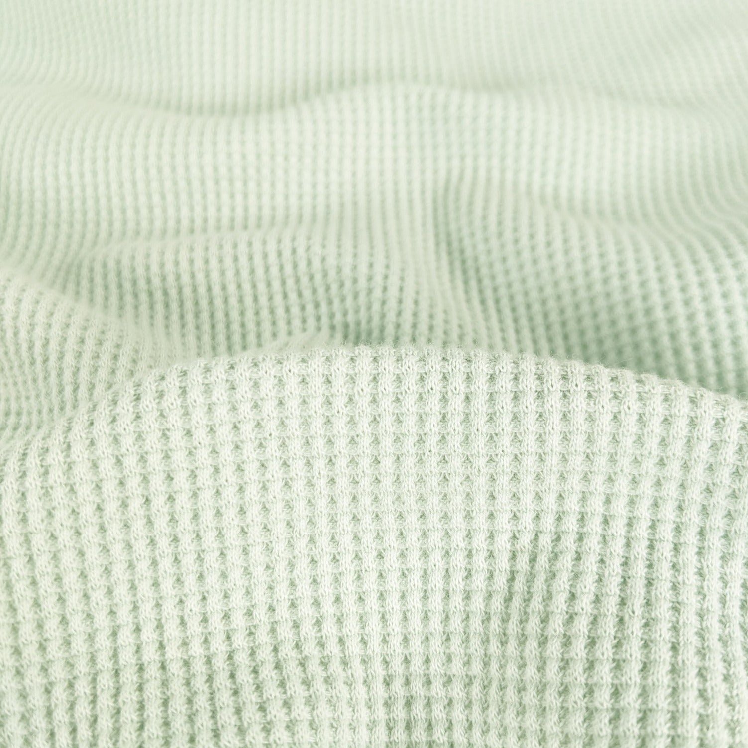 Organic Cotton Stretch Thermal Waffle Knit - MMMint – Sitka Fabrics