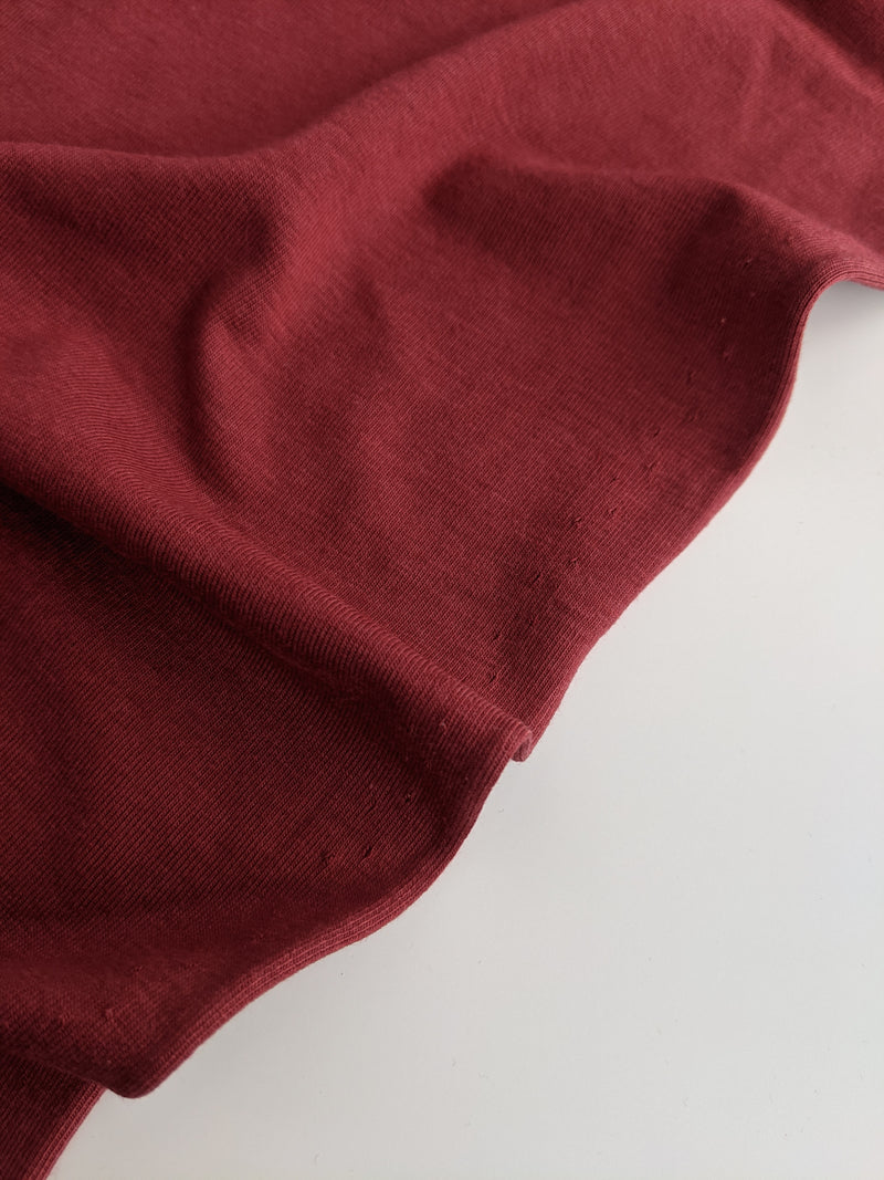 Remnant: Bamboo & Cotton Jersey Knit - Scarlet