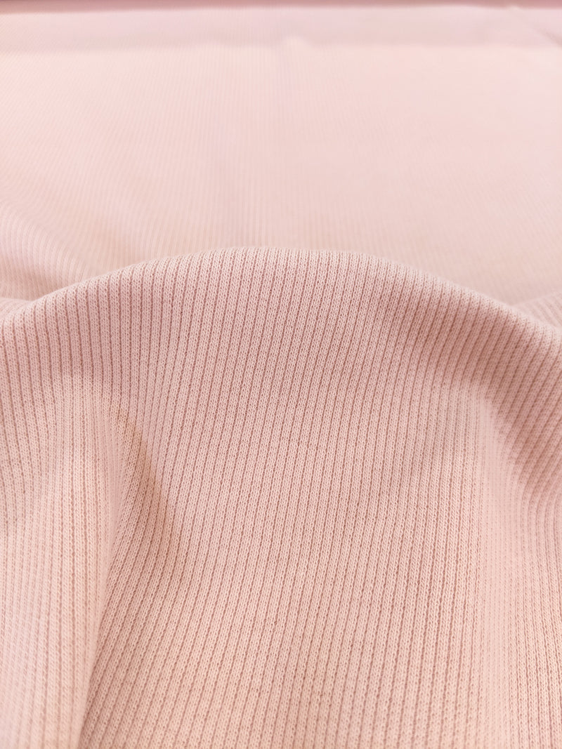 Cotton Jersey Rib Knit - Family Fabrics Coordinate - Rose