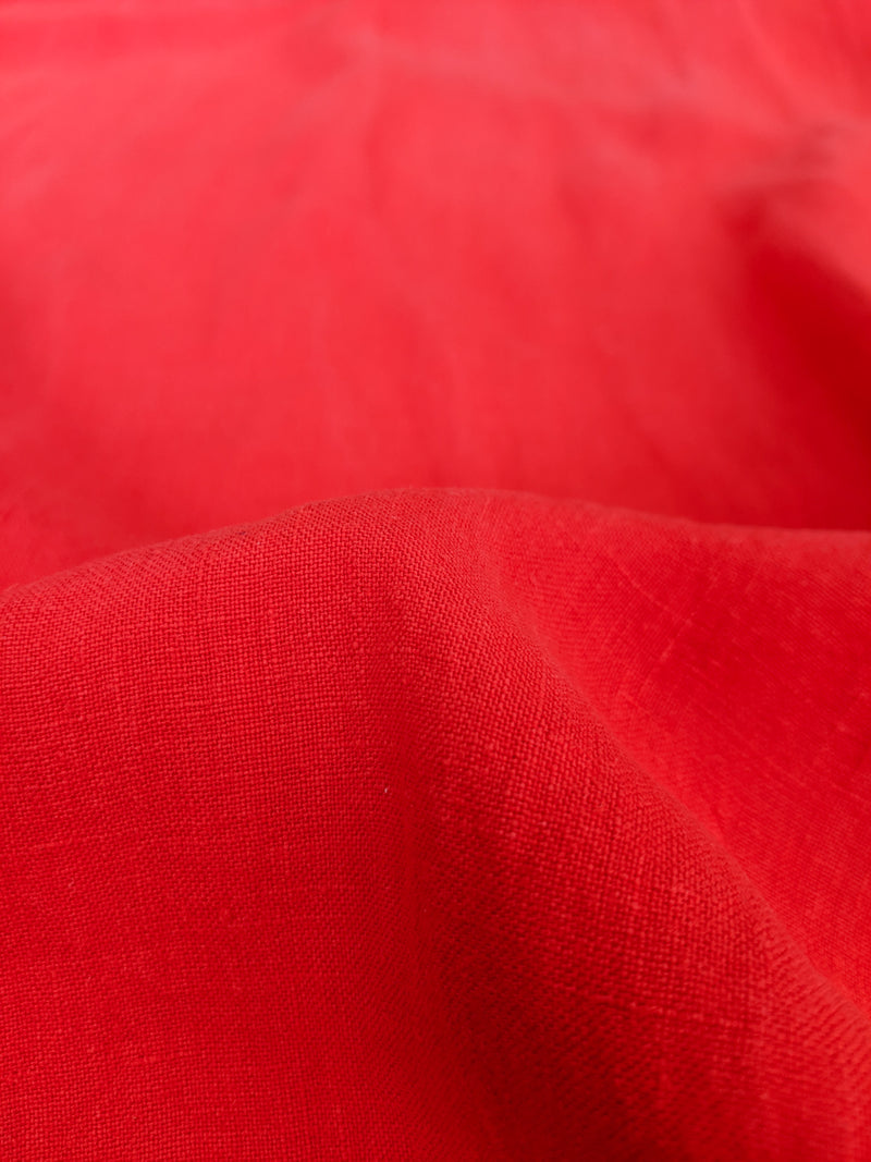 Lightweight Washed Linen - Ruby
