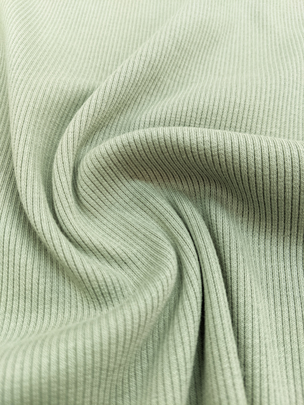 Bamboo Cotton Rib 2x2 - Heathered Almond - Natural Ribbed Knit