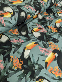 Remnant: Organic Cotton French Terry - Toucan (1.45 metres)